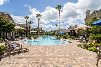 Resort inspired pool deck